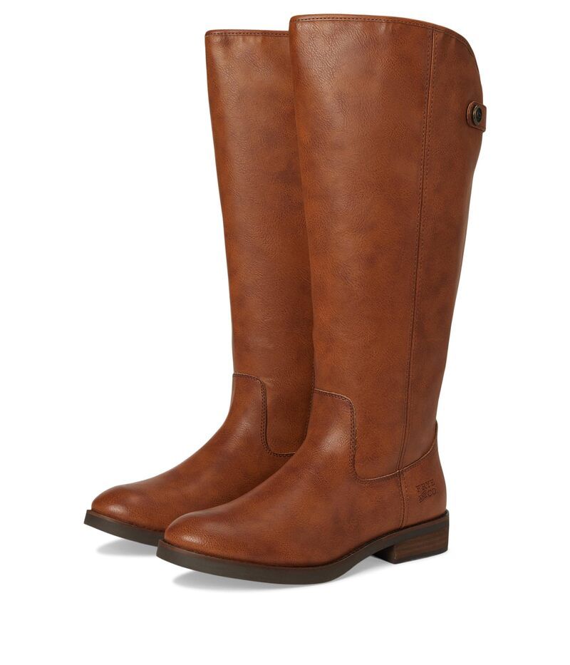 フライ レディース シューズ ブーツ・レインブーツ トール Frye And Co Kellie Button Tall Wide Calf Cognac