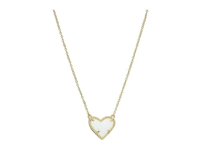 ケンドラスコット レディース アクセサリー ネックレス・チョーカー・ペンダントトップ レース Kendra Scott Ari Heart Short Pendant Necklace Gold Wh