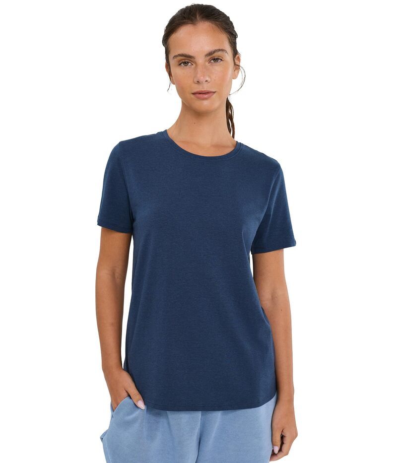 タスクパフォーマンス レディース トップス シャツ Tasc Performance All Day TShirt Classic Navy ネイビー