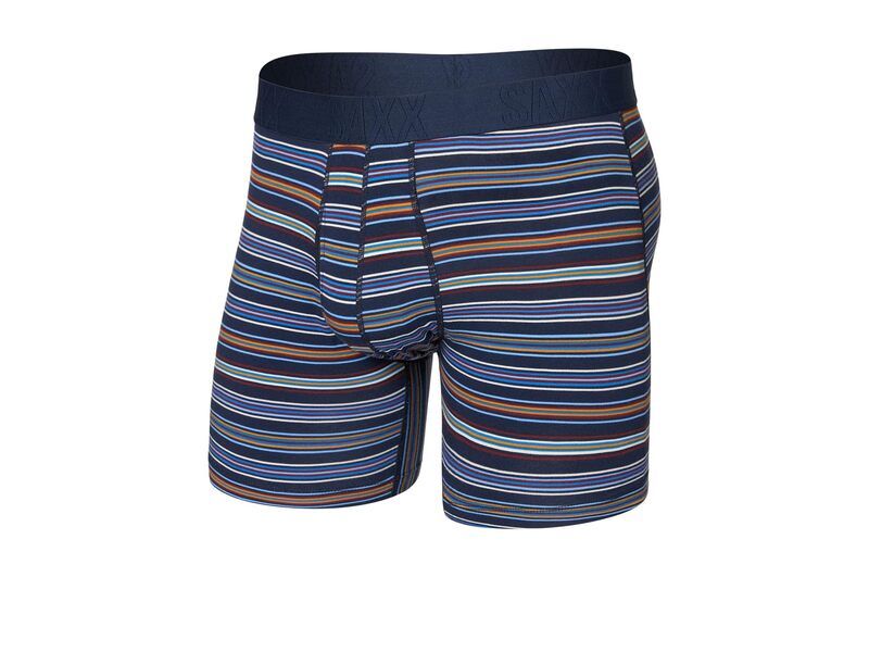 サックスアンダーウェアー メンズ ボクサーパンツ コットン Saxx Underwear Droptemp Cooling Cotton Boxer Briefs Fly Vivid StripeMa