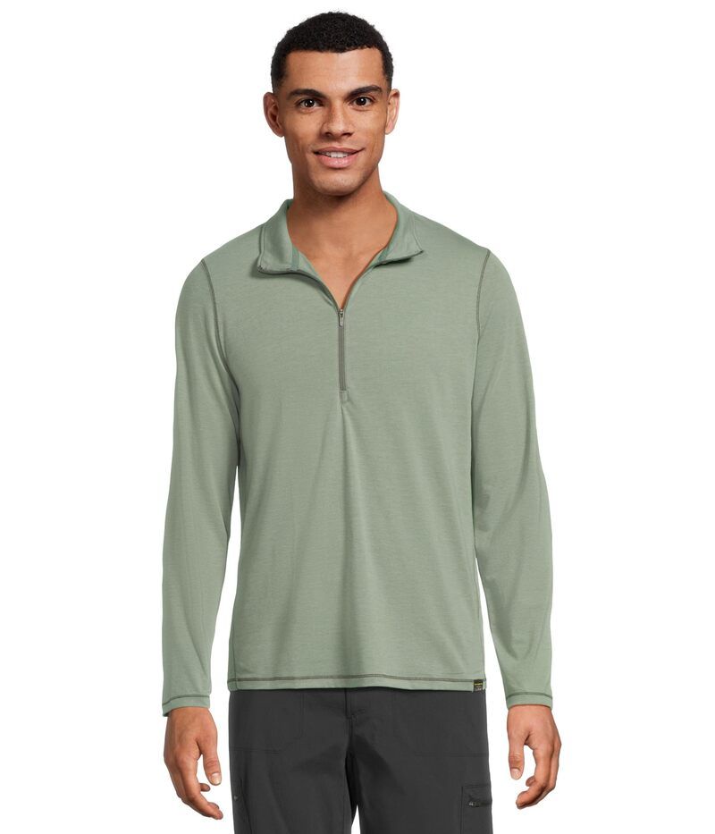 エルエルビーン メンズ トップス シャツ Llbean Everyday SunSmart 14 Zip Sea Green グリーン