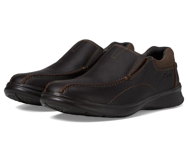 クラークス メンズ シューズ スリッポン・ローファー Clarks Cotrell Step Brown Oily Leat ブラウン