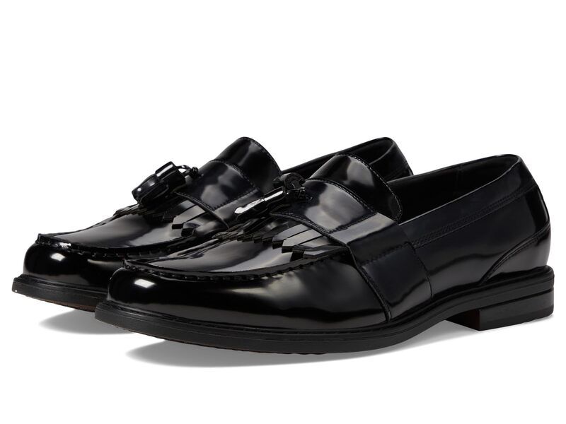 ノンブッシュ メンズ シューズ スリッポン・ローファー Nunn Bush Keaton Moc Toe Kiltie Tasseloafers Black Polished ブラック