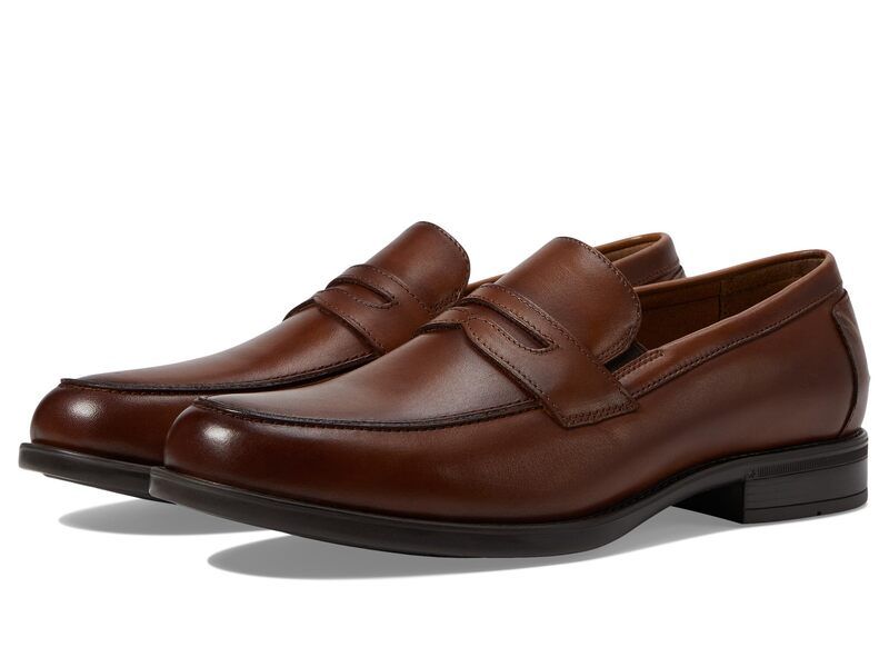 フローシャイム メンズ シューズ スリッポン・ローファー Florsheimidtown Penny SlipOn Cognac Smooth