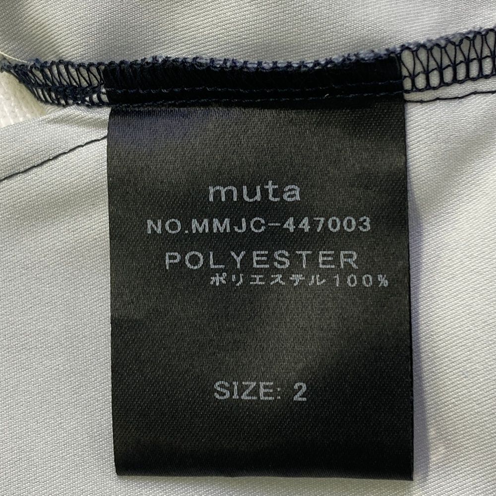サイズ：2 MUTA MARINE ムータマリン ノースリーブ ポロワンピース 総柄 ネイビー系 [240101618345] ゴルフウェア レディース ストスト