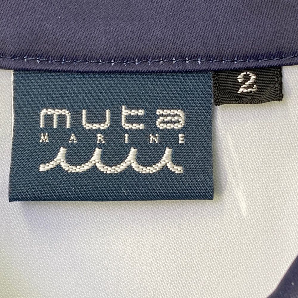サイズ：2 MUTA MARINE ムータマリン ノースリーブ ポロワンピース 総柄 ネイビー系 [240101618345] ゴルフウェア レディース ストスト