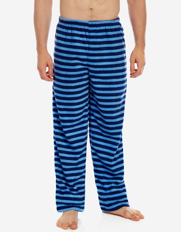 レベレット メンズ ボトムス カジュアルパンツ フリース Leveret Mens Fleece Holiday Pajama Pants NavyBlue Stripes ネイビー 7,300円