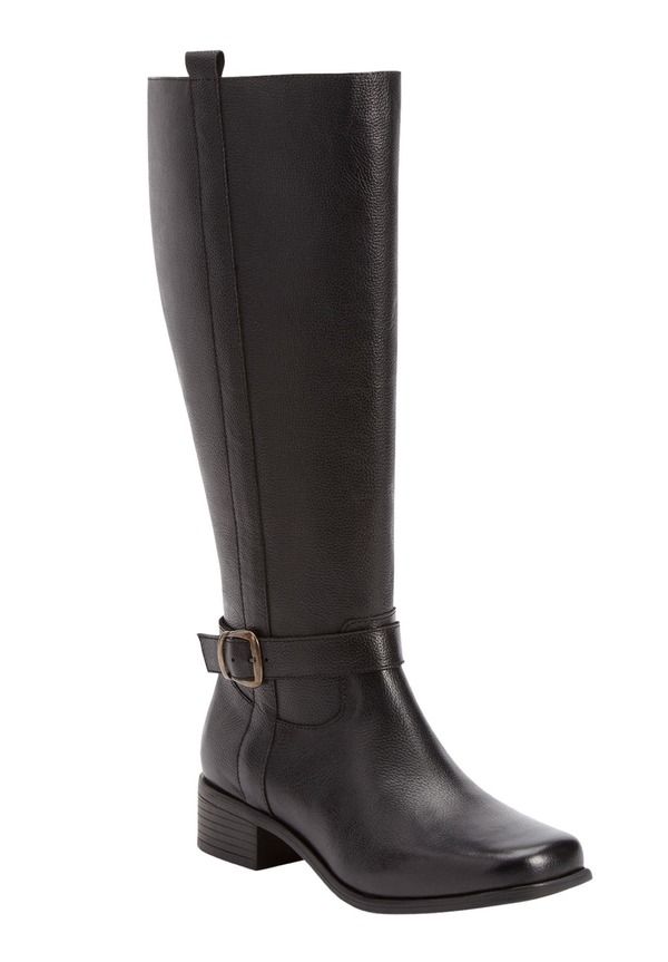 コンフォートビュー レディース シューズ ブーツ・レインブーツ レザー Comfortview The Donna Wide Calf Leather Boot Women BLACK ブラック 26,520円