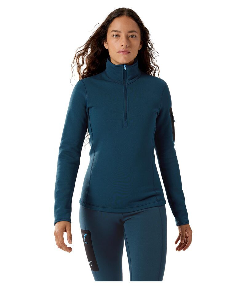 アークテリクス レディース トップス シャツ Arcteryx Kyanite Baselayer Zip Neck Midnight Frost