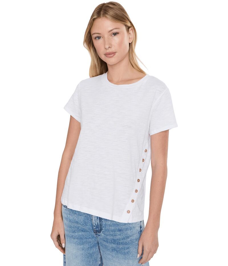 エリオットローレン レディース トップス シャツ Elliott Lauren Upper Deck Short Sleeve Tee with Assymetrical Side Button De 19,066円