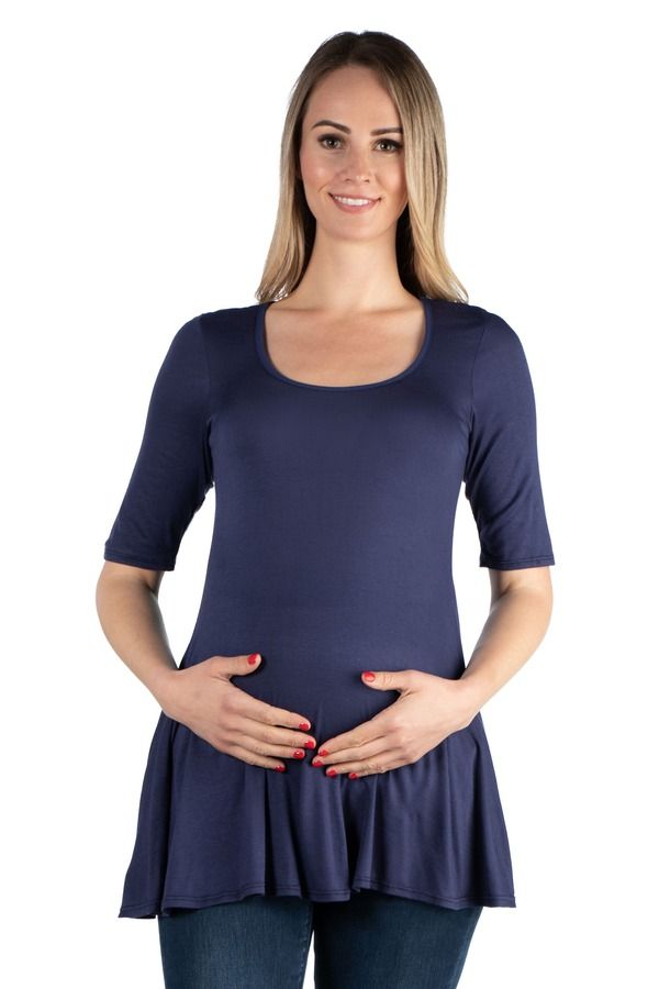 24 セブンコンフォート レディース トップス シャツ マタニティ 24seven Comfort Apparel Maternity Elbow Swing Tunic Top Maternity 10,860円