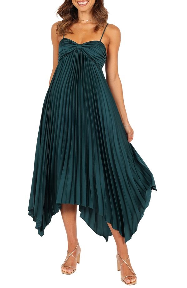 ペタルアンドパップ レディース トップス ワンピース プリーツ サテン ノースリーブ マキシ Petal Pup Vikki Pleated Sleevelessatin Maxi Dress EME