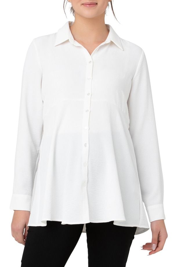 ライプマタニティ レディース トップス シャツ Ripe Maternity Tina MaternityNursing Peplum Shirt Maternity WHITE ホワイト