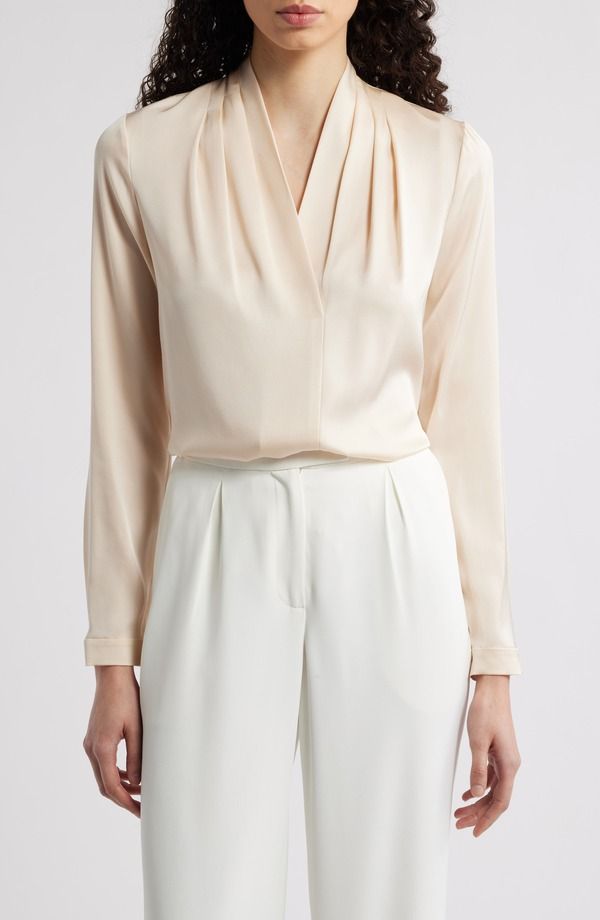 コビーハルペリン レディース トップス シャツ ジョーゼット シルク KOBI HALPERINellie Stretch Silk Georgette Top ECRU エクリュ