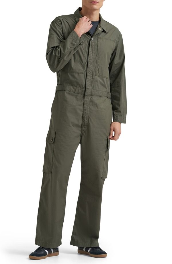 リー メンズ ボトムス カジュアルパンツ ジャンプスーツ Lee Parachute Unionall Jumpsuit OAK MOSS