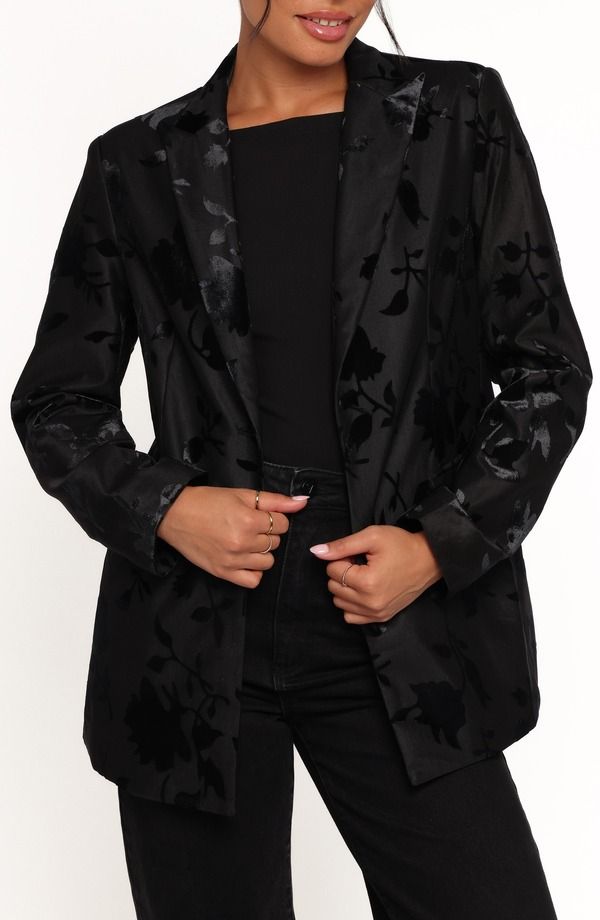 ペタルアンドパップ レディース アウター ジャケット・ブルゾン ブレザー Petal Pup Ollie Burnout Blazer BLACK VELVET ブラック 20,931円