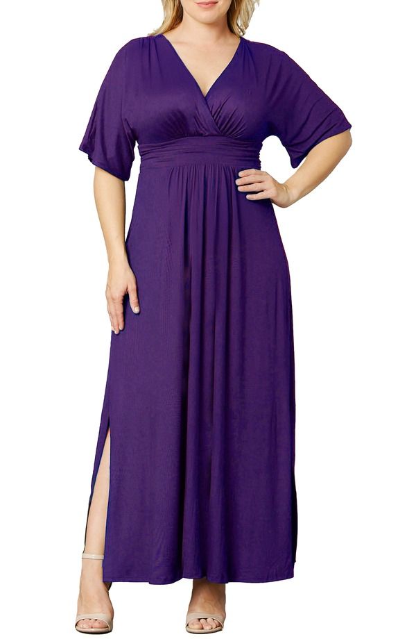 キヨナ レディース トップス ワンピース プラスサイズ マキシ Kiyonna Vienna Maxi Dress Plus PLUM PASSION プラム 28,470円