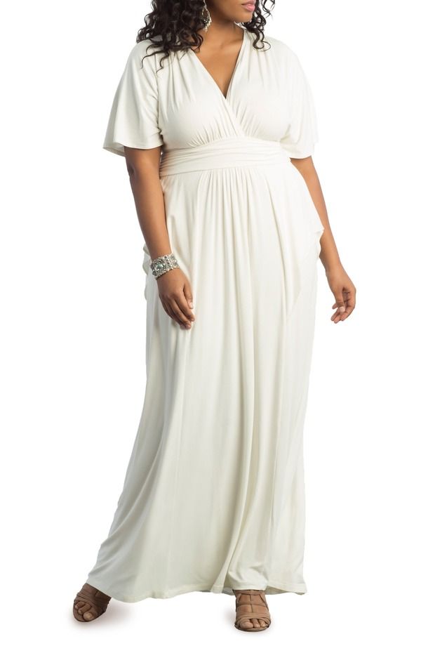 キヨナ レディース トップス ワンピース Vネック プラスサイズ Kiyonna Indie VNeck Fit Flare Dress Plus IVORY アイボリー 28,470円