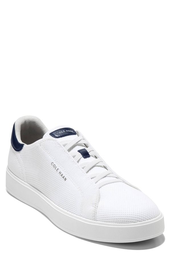 コールハーン メンズ シューズ スニーカー ニット Cole Haan GrandPro Luxe SlipOn Stitchlite Knit Sneaker Men WHITE NAVY BLAZ
