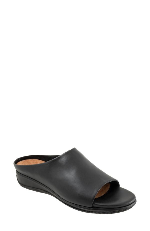 ソフトウォーク レディース シューズ サンダル SoftWalk Turner Wedge Slide Sandal Women BLACK ブラック