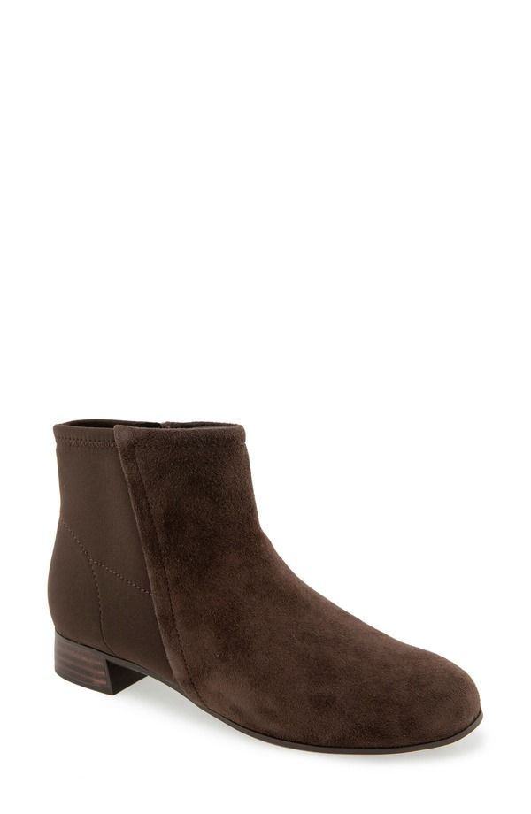 ムンロー レディース シューズ ブーツ・レインブーツ Munro Flora Bootie Women BROWN COMBO ブラウン