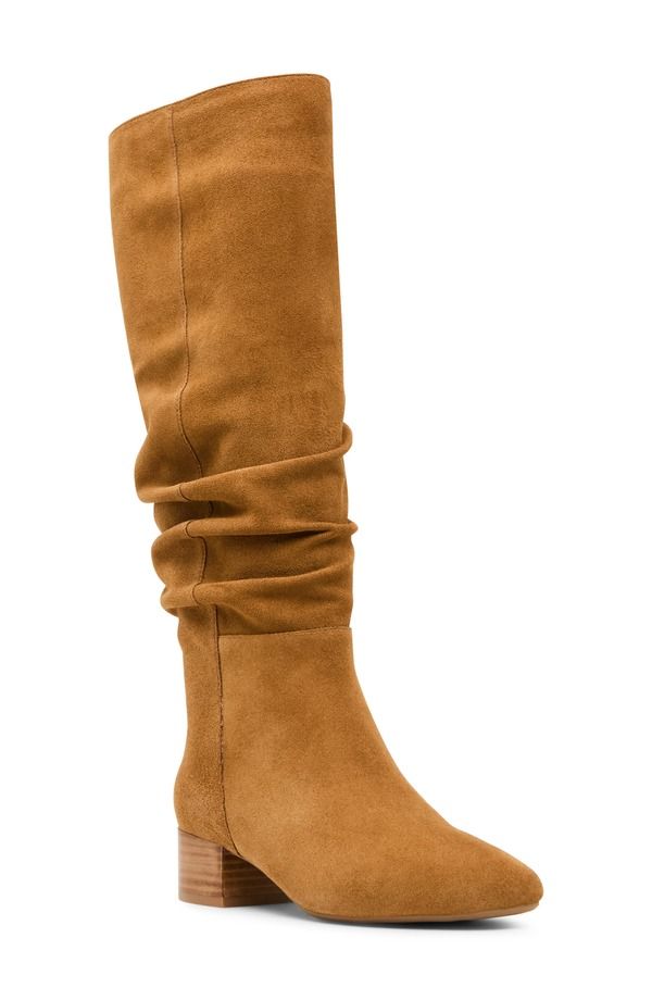 ブロンド レディース シューズ ブーツ・レインブーツ Blondo Hannah Waterproof Scrunch Knee High Boot Women CAMEL SUEDE キャメル