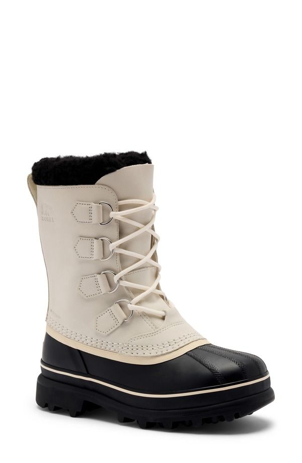 ソレル レディース シューズ ブーツ・レインブーツ SOREL Caribou WP Waterproof Boot Women CHALK BLACK チョーク