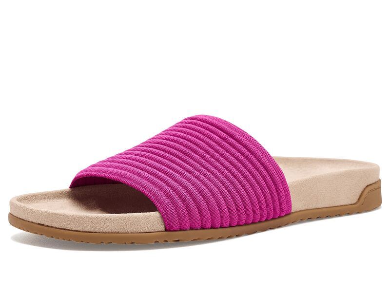 バイオニック レディース シューズ サンダル ニット VIONIC Evie Knit Slide Sandals Dark Rose Violet Knit バイオレット