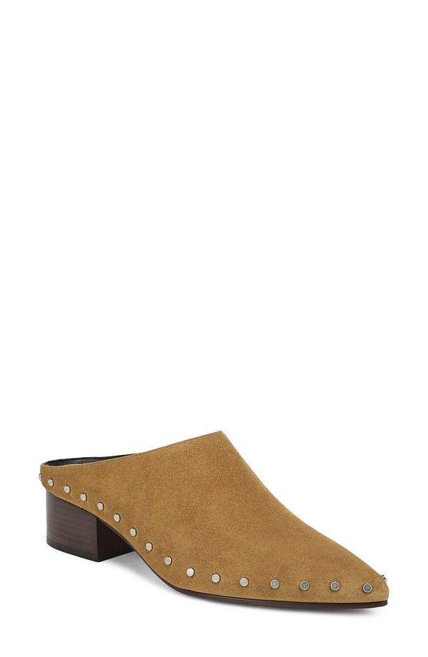 ヴィンス レディース シューズ サンダル レザー Vince Augustudded Leather Mule Women HONEY BROWN ブラウン