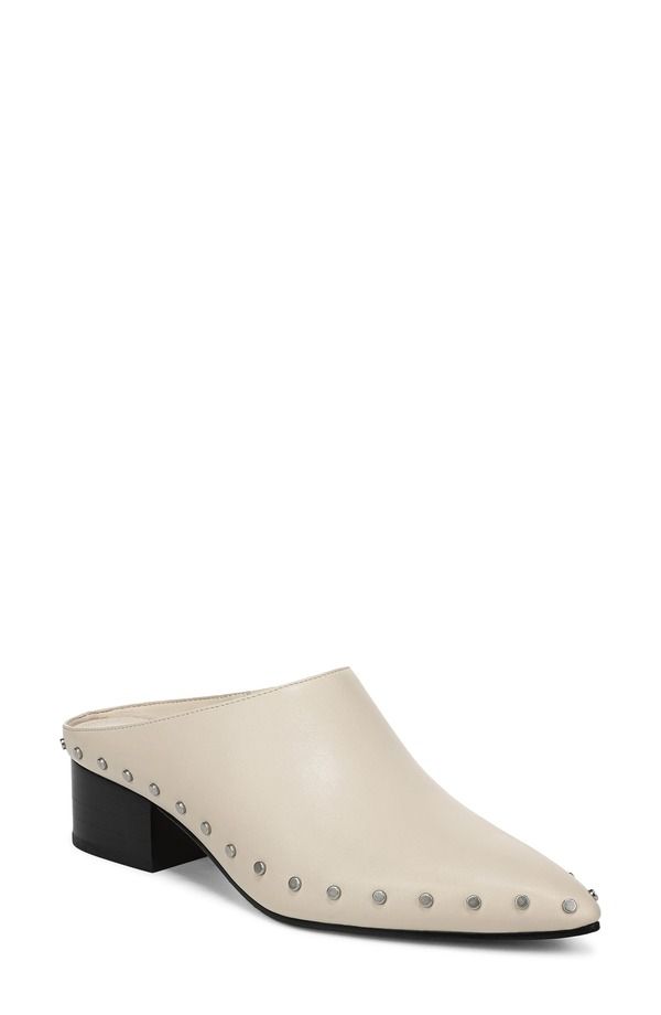 ヴィンス レディース シューズ サンダル レザー Vince Augustudded Leather Mule Women MOONLIGHT