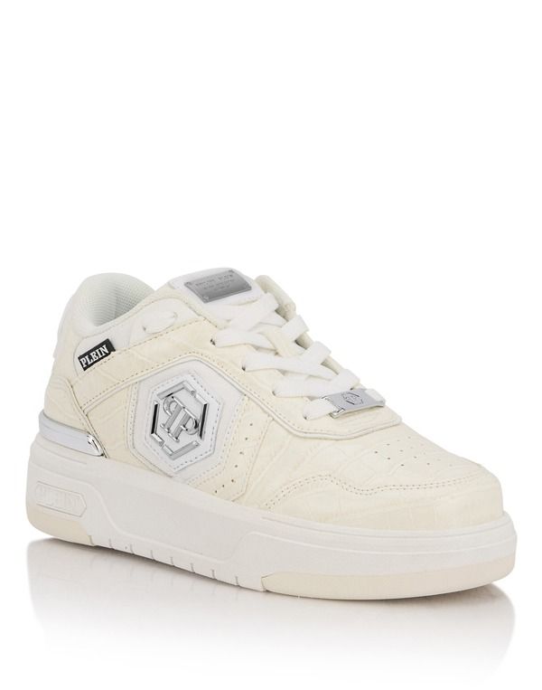 フィリッププレイン レディース シューズ スニーカー PHILIPPLEIN LowTop Sneakersk8R Plein Cocco Unisex Unisex white ホワイト