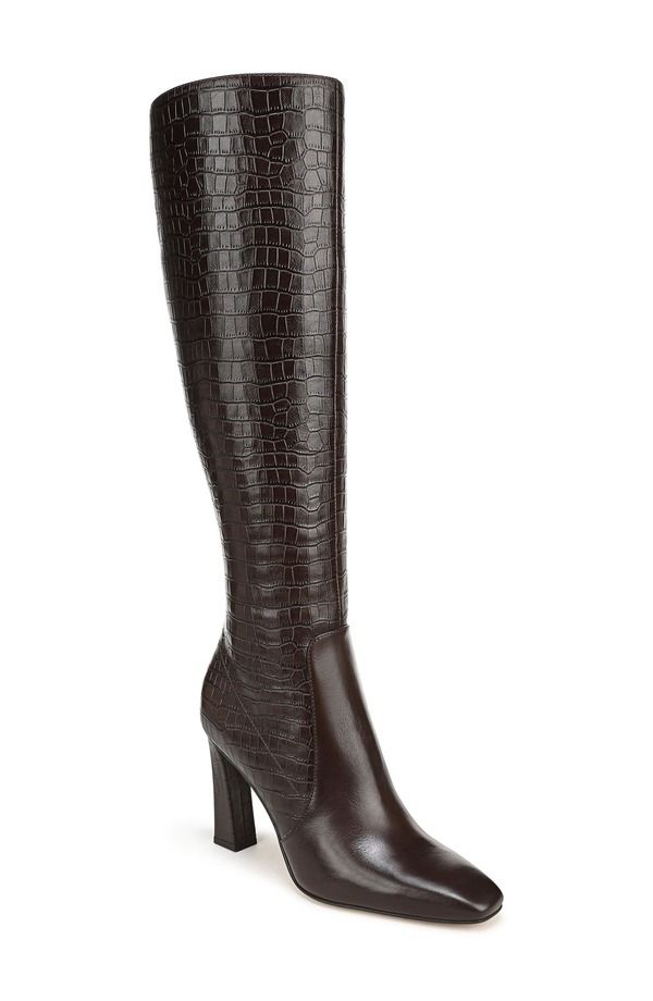 フェイバリット ドーター レディース シューズ ブーツ・レインブーツ レザー Favorite Daughter Hadley Croc Embossed Leather Knee High Boot