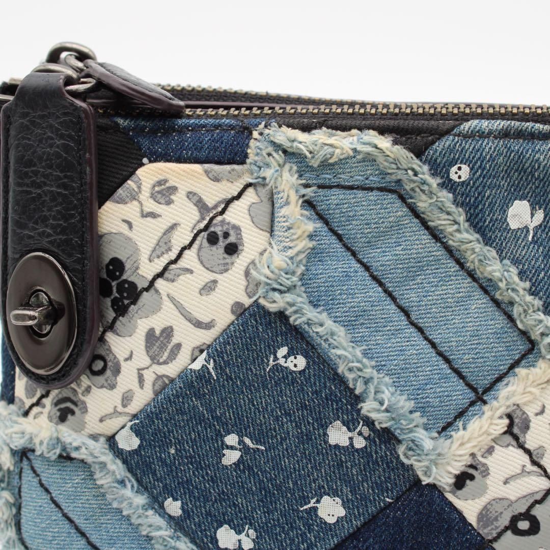COACH キャニオン パッチワーク デニム ショルダーバッグ クロスボディ