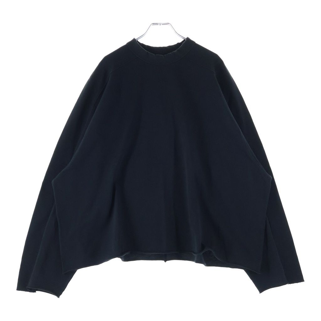 entire studios (エンタイア スタジオ) HEAVY LS TEE ヘビー コットンクルーネック長袖Tシャツカットソー ロンT ブラック ES2486SOM