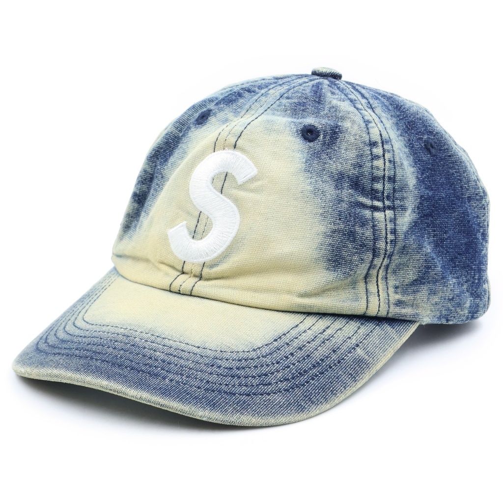 SUPREME (シュプリーム) 25SS Cordura Denim S Logo 6-Panel ロゴ刺繍 キャップ 帽子 インディゴ