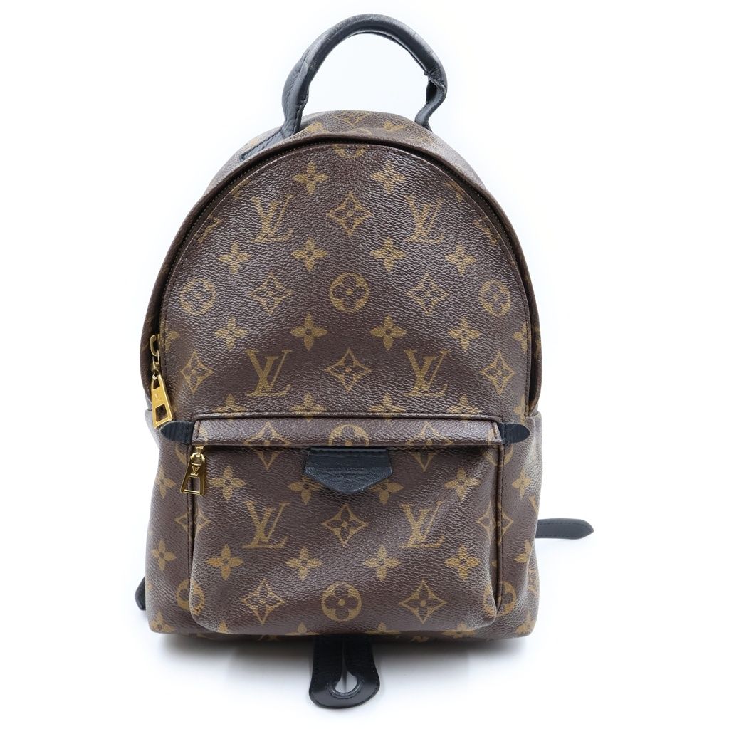 LOUIS VUITTON (ルイヴィトン) モノグラム パームスプリングス 旧型 リュックサック バックパック ブラウン×ブラック レザー×PVC M41560 ゴールド金具