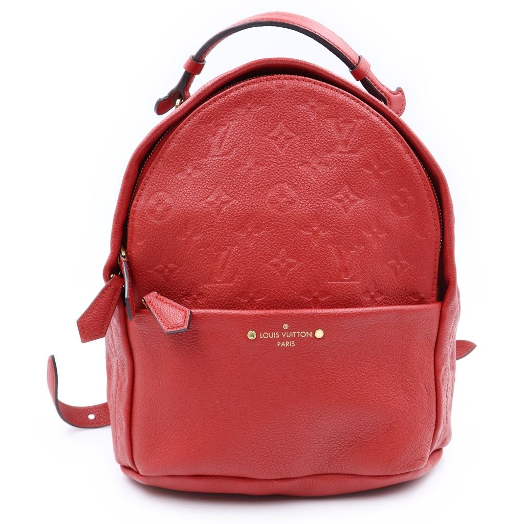 LOUIS VUITTON (ルイヴィトン) モノグラム アンプラント ソルボンヌ バックパック リュックサック レザー レッド M44015