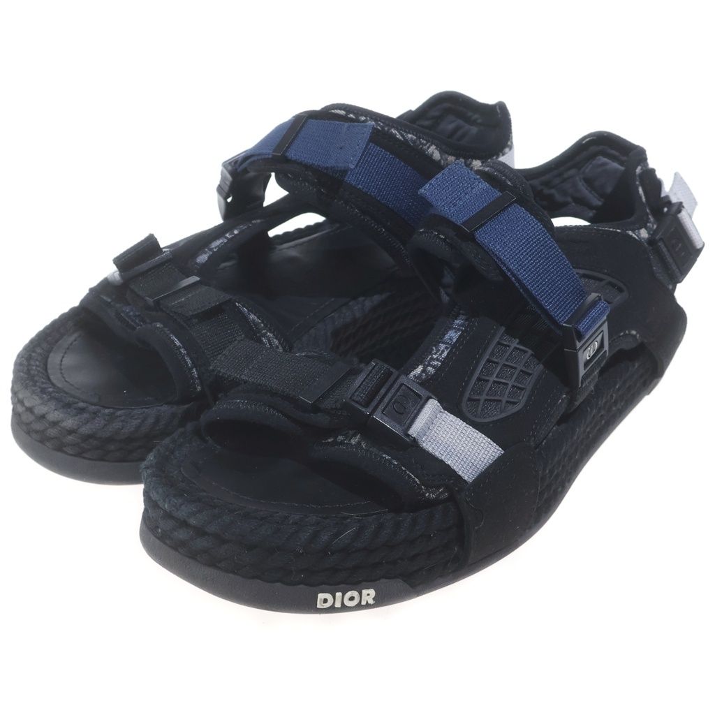 DIOR (ディオール) 21SS アトラスオブリークベルトサンダル ブラック×ブルー 20,625円
