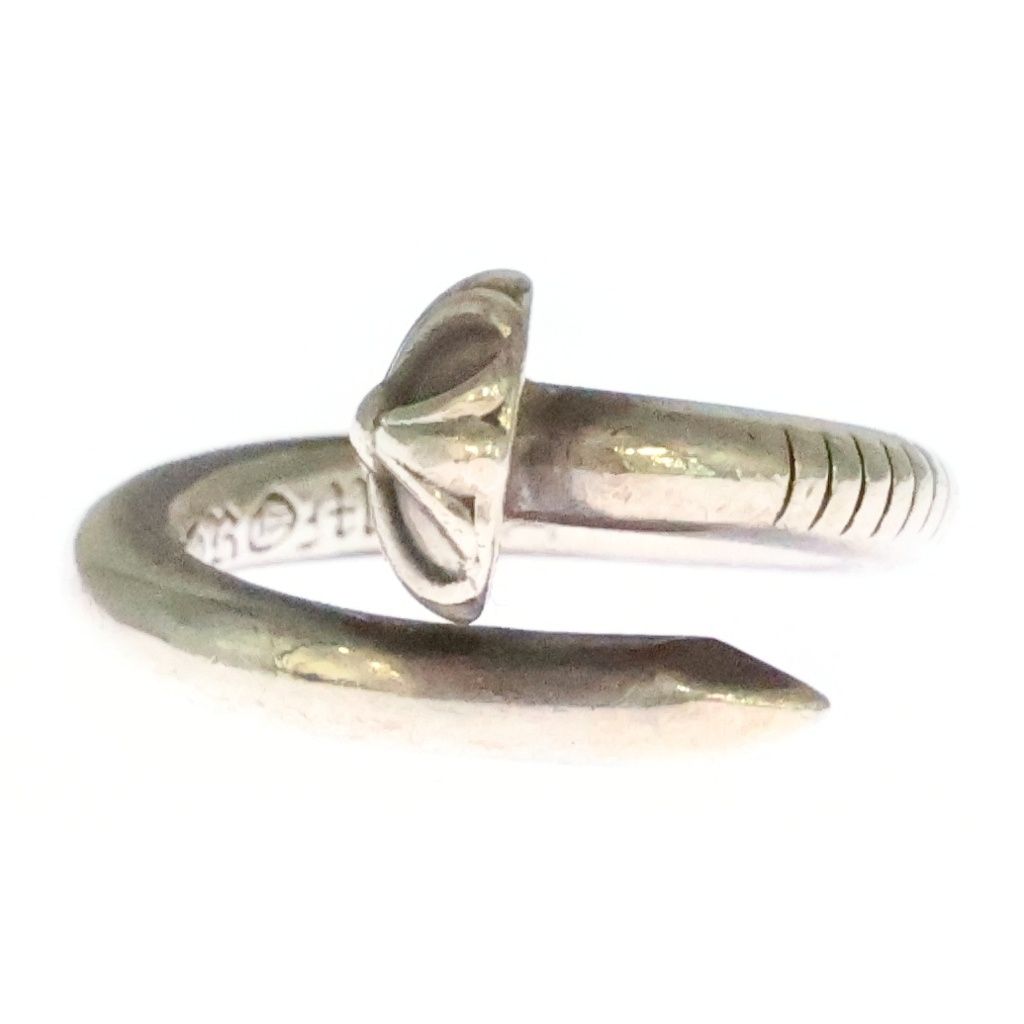 CHROME HEARTS (クロムハーツ) NAIL RING CROSS BALL ネイルリング クロスボール SV925 シルバー