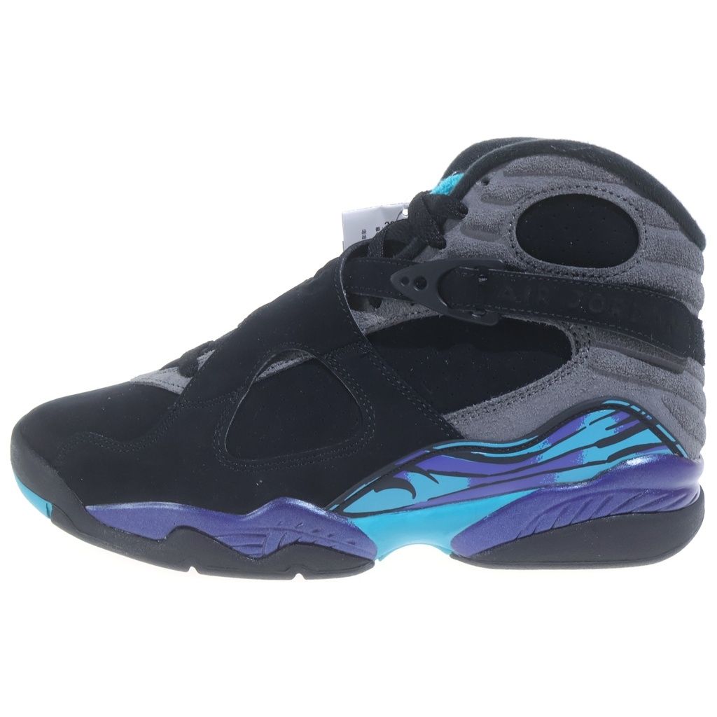 NIKE (ナイキ) AIR JORDAN8 RETRO AQUA エアジョーダン8 レトロ アクア ハイカットスニーカー ブラック/グレー US8/26cm 305381-006