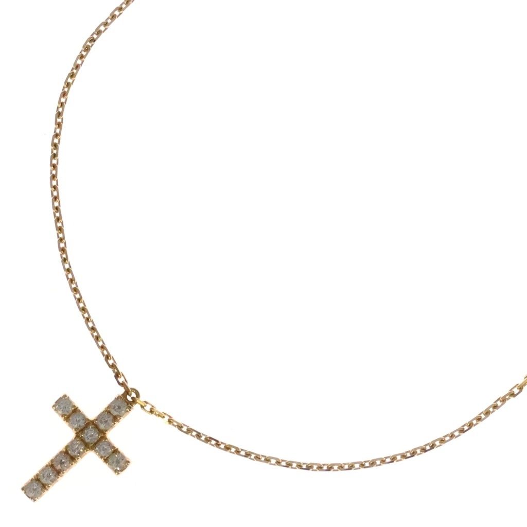 Cartier (カルティエ) シンボルクロス ダイヤモンド Au750 K18PG ネックレス ペンダント ピンクゴールド