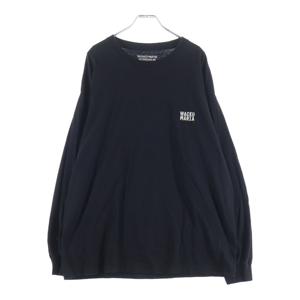 WACKO MARIA (ワコマリア) 23SS LOGO CREW NECK LONG SLEEVE フロント刺繍ロゴ クルーネック 長袖カットソー ブラック