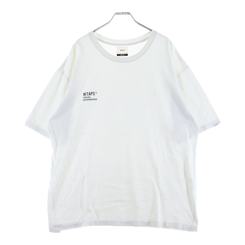 WTAPS (ダブルタップス) ワンポイントロゴ コットン 半袖 Tシャツ カットソー #XXL ホワイト
