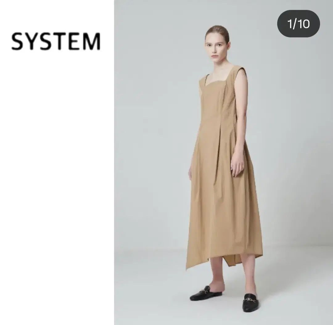 (正規品) システム SYSTEM ロング丈ワンピース ノースリーブ ワンピース 55
