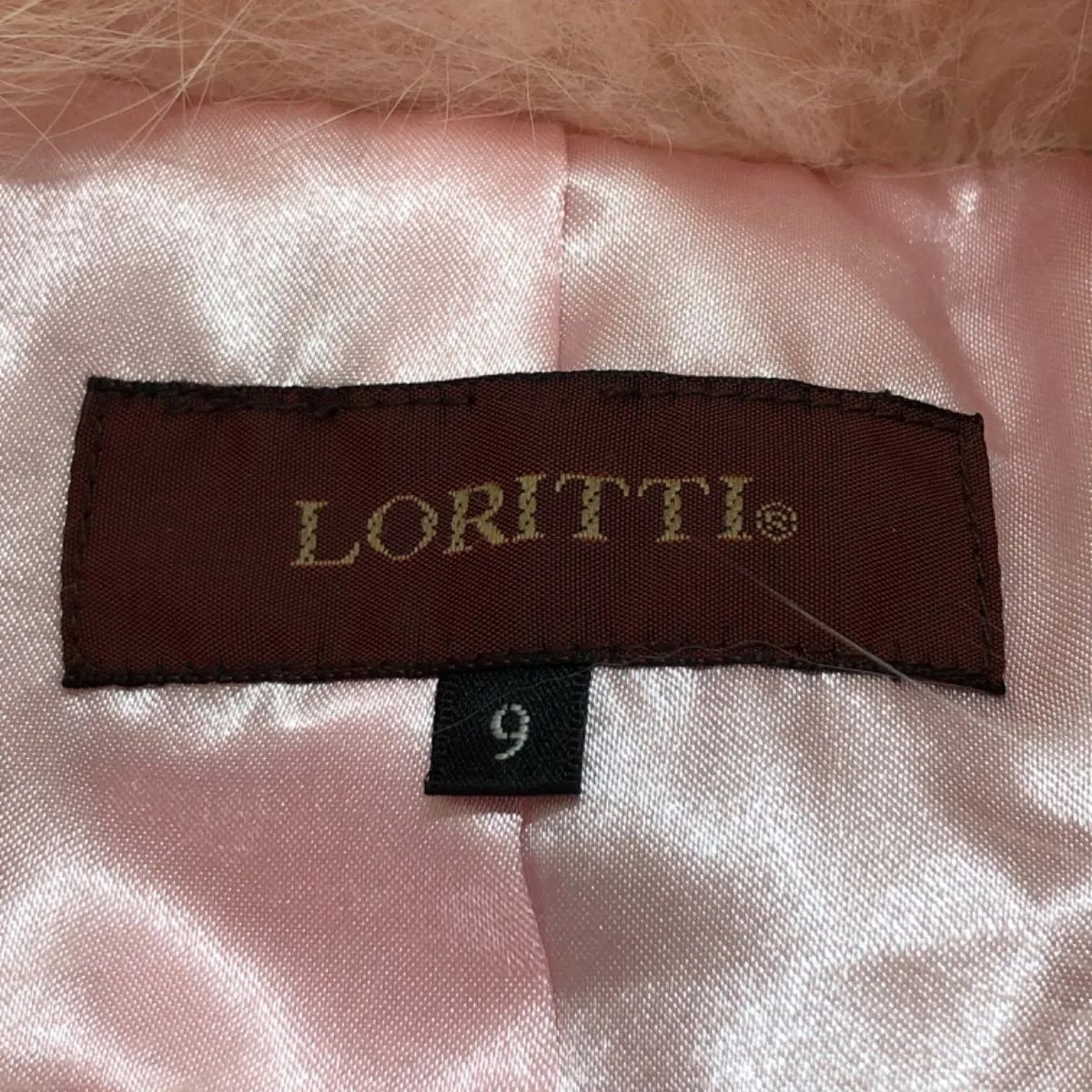 A【A09-91】◇ LORITTI タグ表記サイズ9 ショート丈リアルファー 