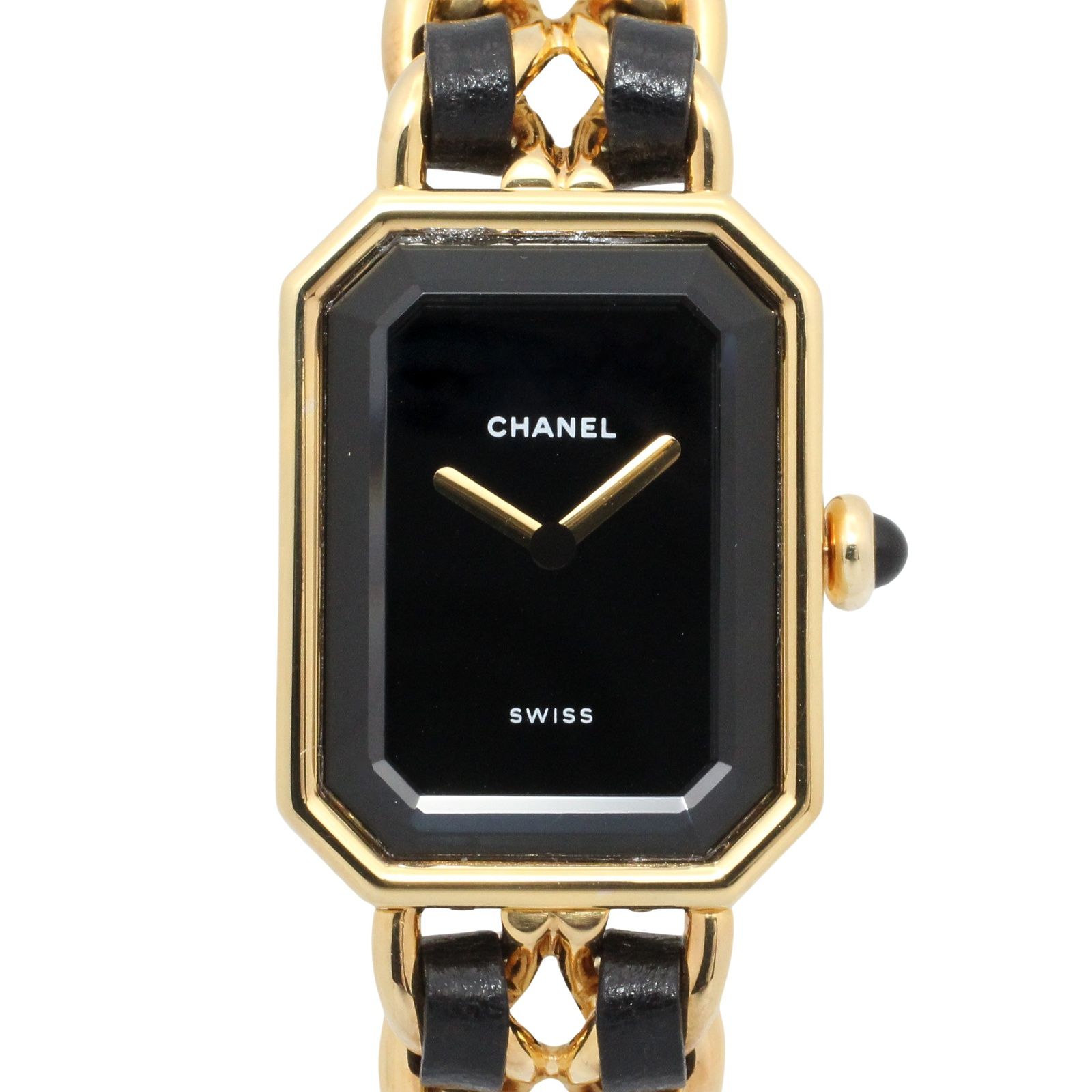 シャネル CHANEL 腕時計 プルミエール S H0001 ブラック GP（ゴールドメッキ） レザー プルミエール S レディース Used A 194,900円