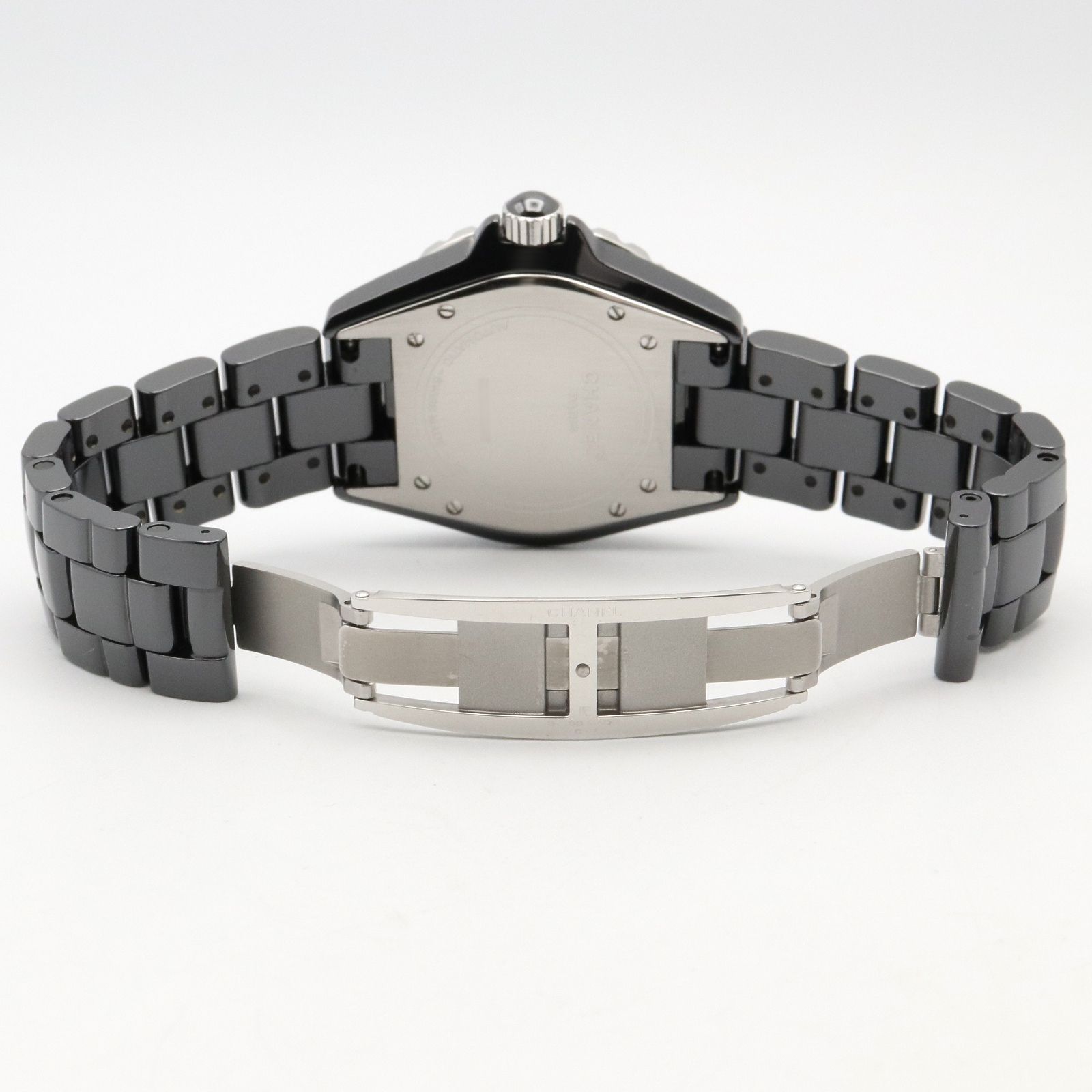 シャネル CHANEL 腕時計 J12 12Pダイヤ H1626 ブラック セラミック ダイヤモンド J12 12Pダイヤ メンズ Used A