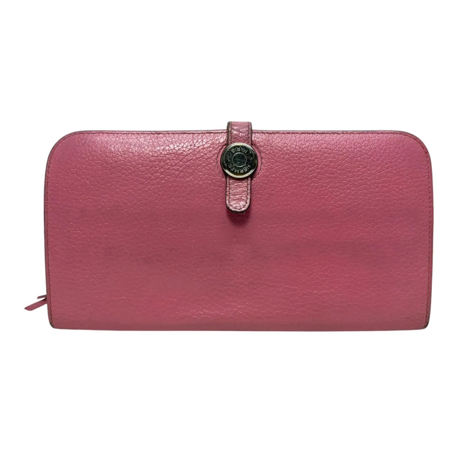 5072 HERMES エルメス 長財布 ピンクベージュ ドゴン GM レザー 17,625円
