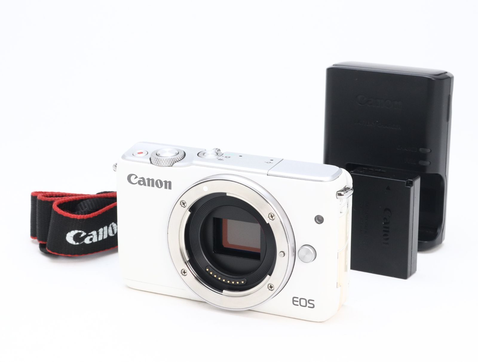 C (難あり) Canon キヤノン EOS M10 ボディ ホワイト 返品不可 88-81