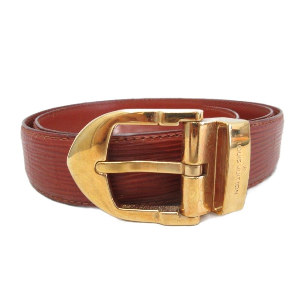 ルイヴィトン LOUIS VUITTON サンチュール クラシック エピ ベルト レザー 皮革 ゴールド金具 34/85 茶 ブラウン ■IBO101